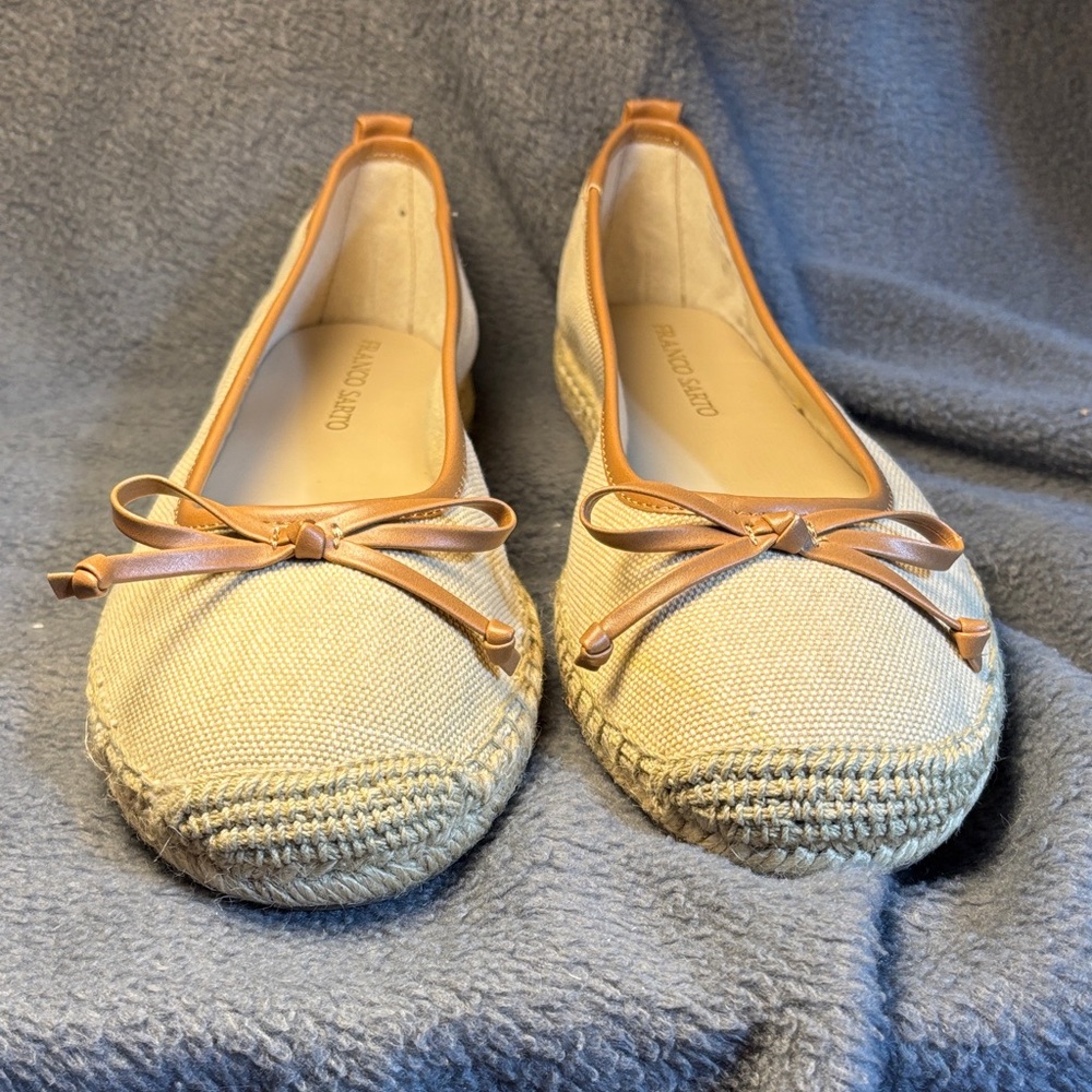 Franco Sarto Cream and Tan Espadrilles - Picture 1 of 8